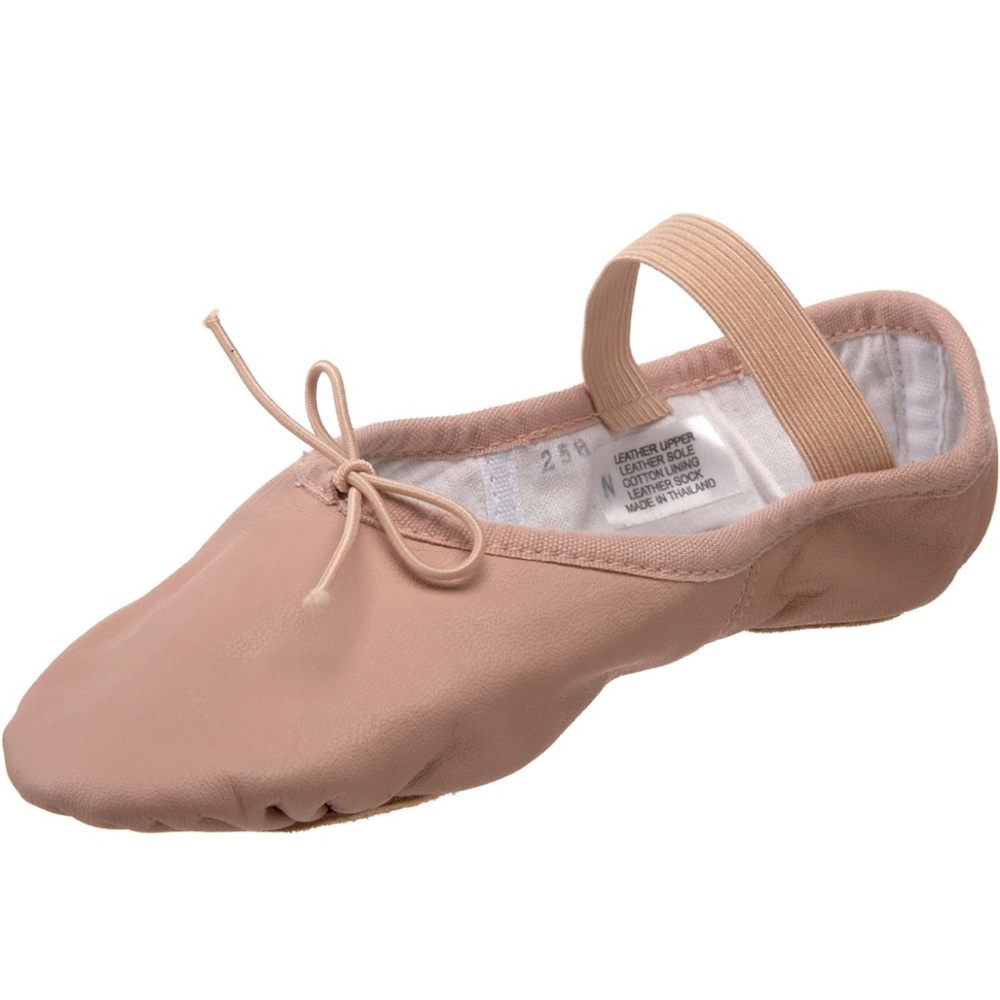 Pink Ballet Flats with Split-Sole and Bow
